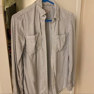 Blue Striped Boyfriend Shirt